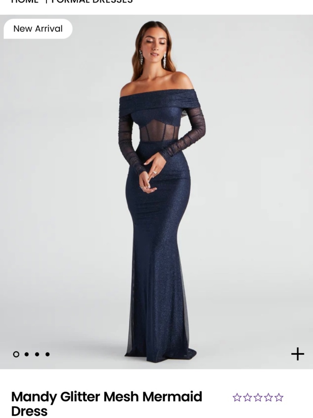 Mandy Glitter Mesh Mermaid Dress